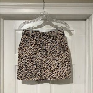 Hollister Leopard Print Mini Skirt